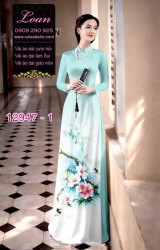 Vải áo dài in hoa 3D