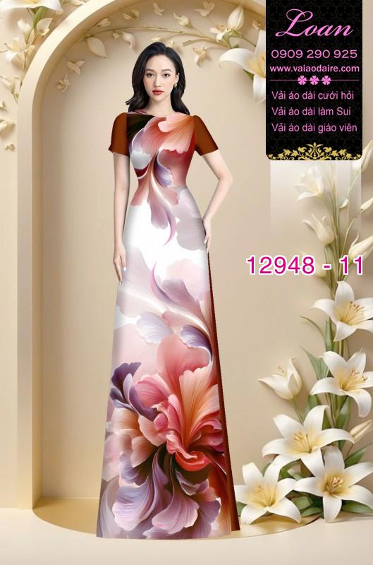 Vải áo dài in hoa 3D