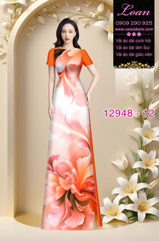 Vải áo dài in hoa 3D