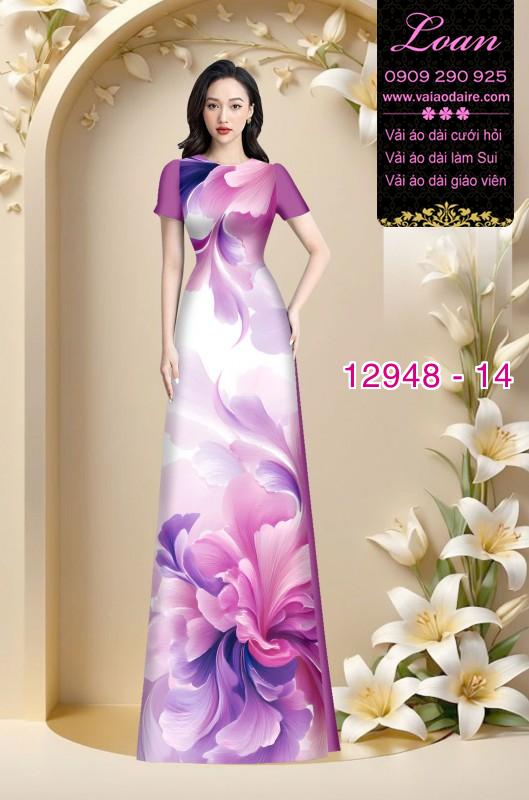 Vải áo dài in hoa 3D