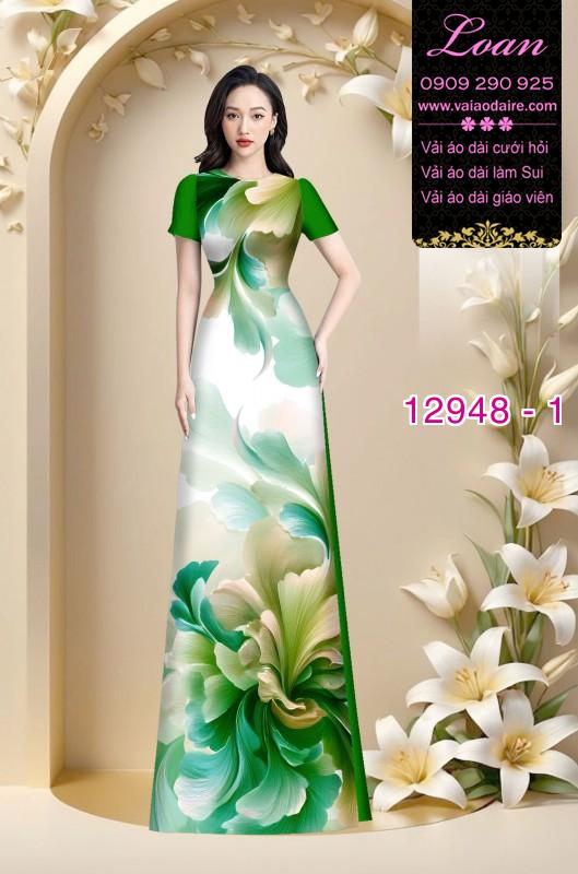 Vải áo dài in hoa 3D