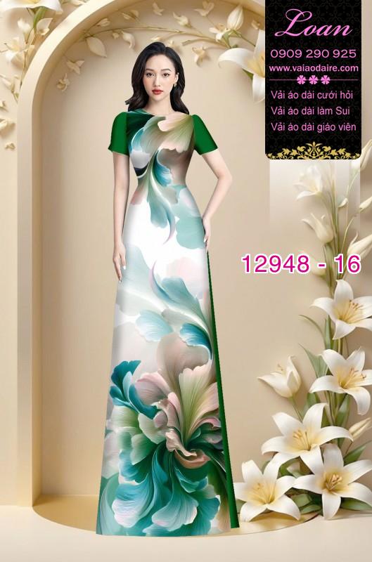 Vải áo dài in hoa 3D