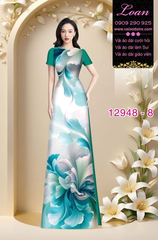 Vải áo dài in hoa 3D