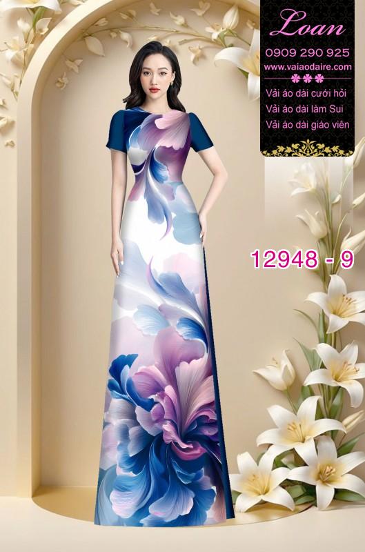 Vải áo dài in hoa 3D