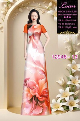 Vải áo dài in hoa 3D-12948