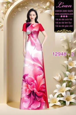 Vải áo dài in hoa 3D-12948