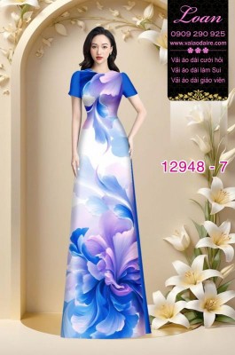 Vải áo dài in hoa 3D-12948