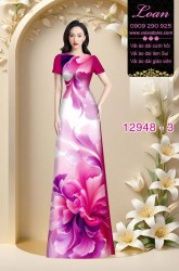 Vải áo dài in hoa 3D