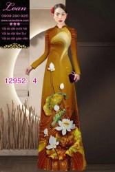 Vải áo dài hoa sen in 3D