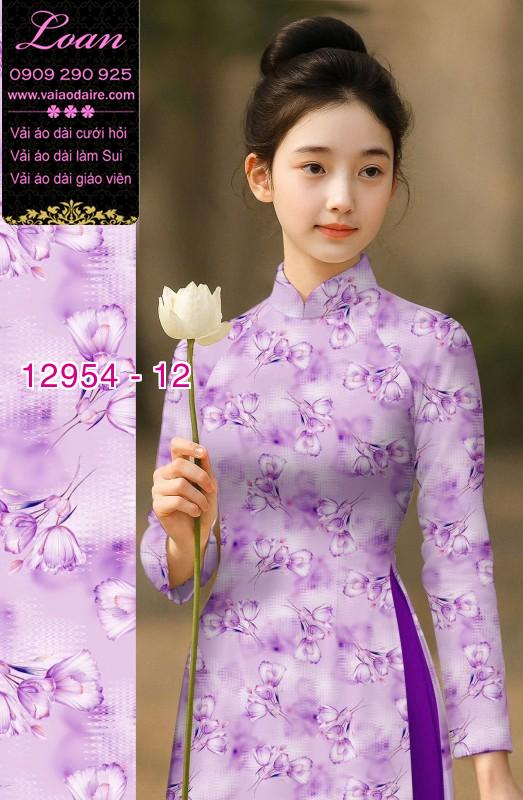 Vải áo dài hoa nhí