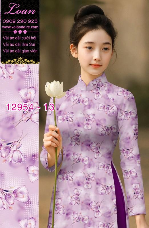 Vải áo dài hoa nhí