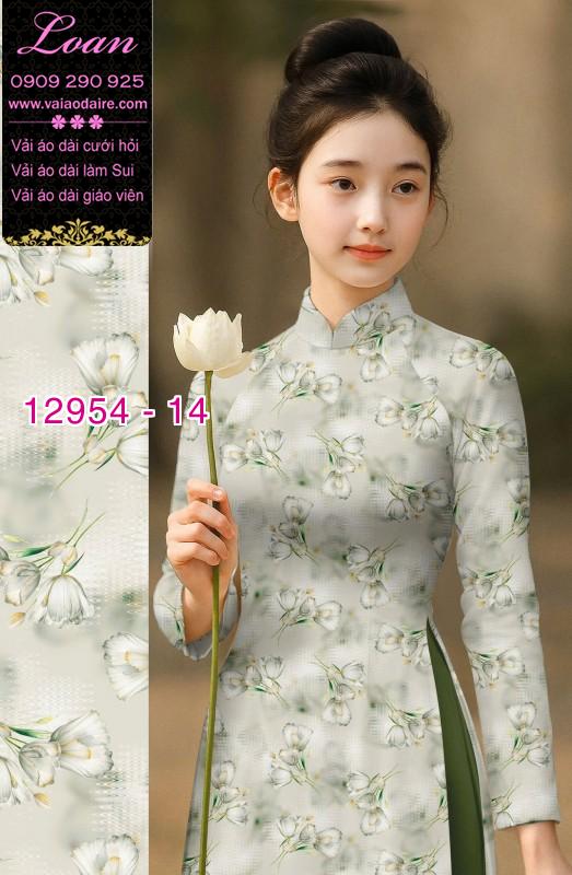 Vải áo dài hoa nhí