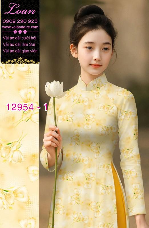 Vải áo dài hoa nhí