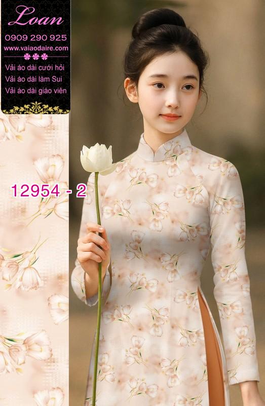 Vải áo dài hoa nhí