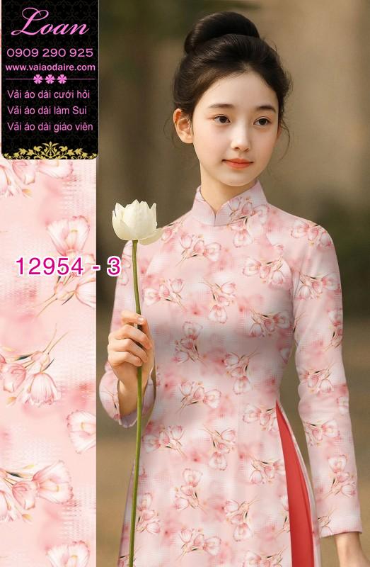 Vải áo dài hoa nhí