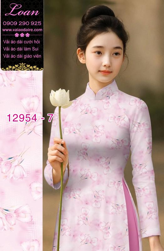 Vải áo dài hoa nhí