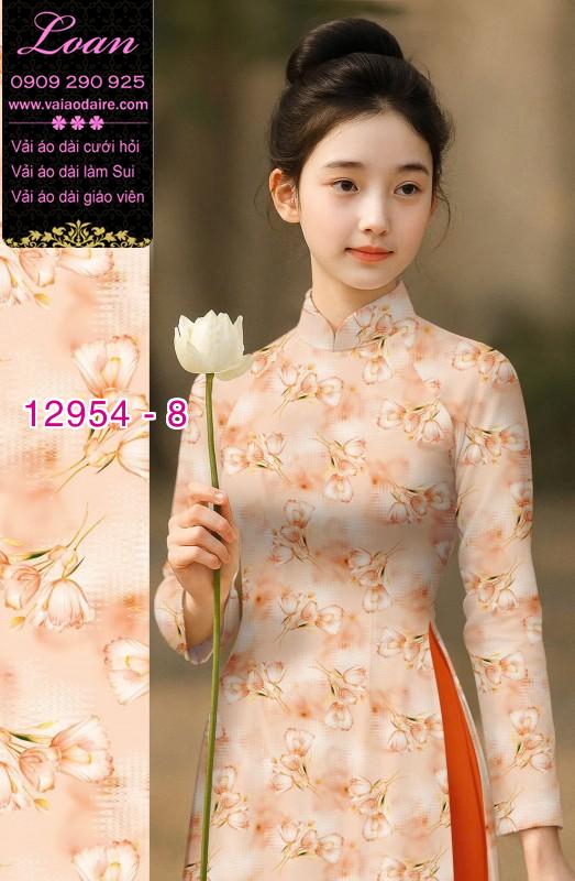 Vải áo dài hoa nhí