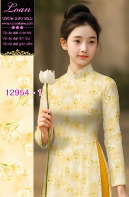 Vải áo dài hoa nhí-DT 12954