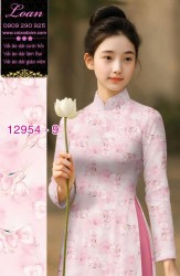 Vải áo dài hoa nhí