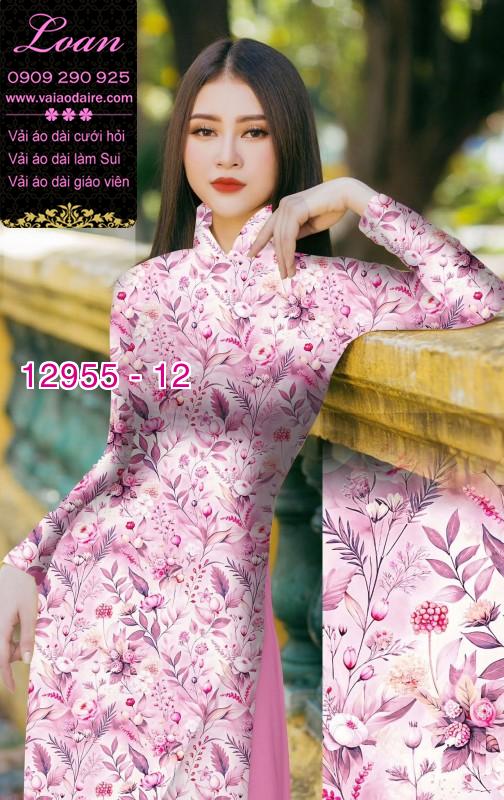 Vải áo dài hoa nhí
