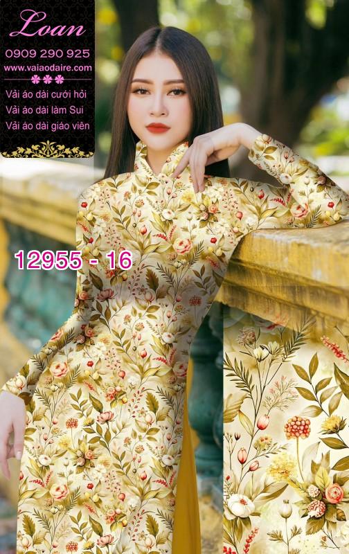 Vải áo dài hoa nhí