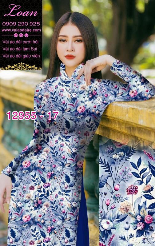 Vải áo dài hoa nhí