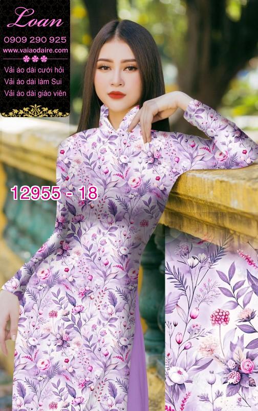 Vải áo dài hoa nhí