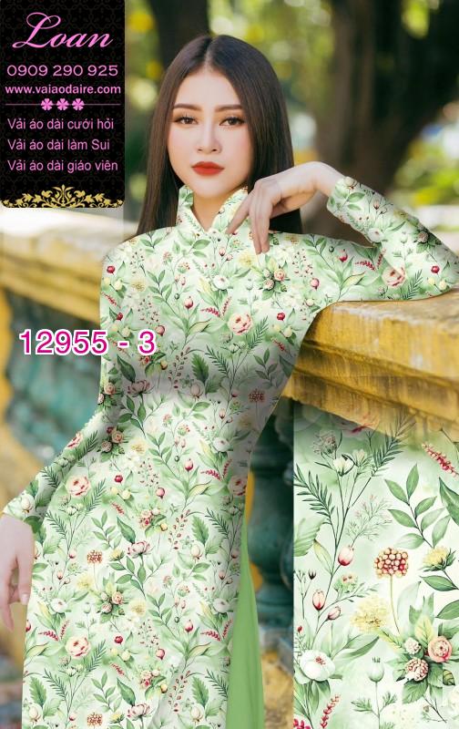 Vải áo dài hoa nhí
