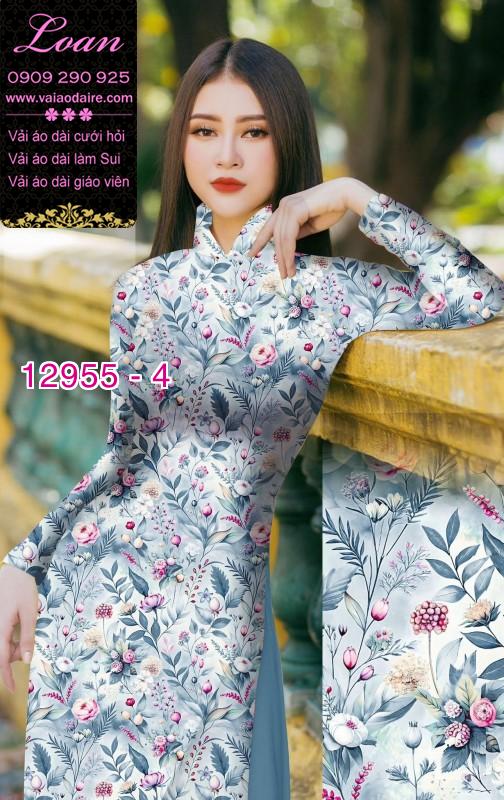 Vải áo dài hoa nhí