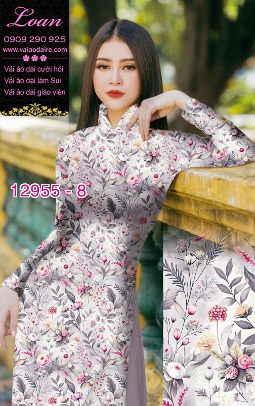 Vải áo dài hoa nhí