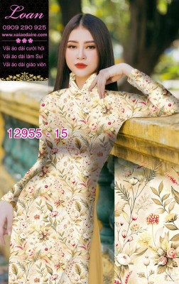 Vải áo dài hoa nhí-12955