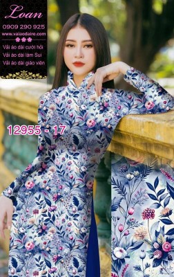 Vải áo dài hoa nhí-12955