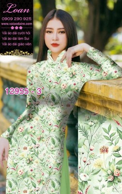 Vải áo dài hoa nhí-