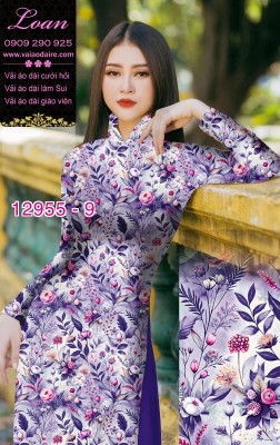 Vải áo dài hoa nhí-