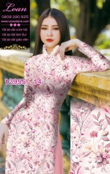 Vải áo dài hoa nhí