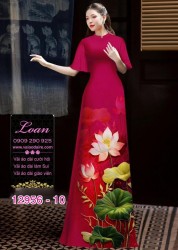 Vải áo dài hoa sen in 3D