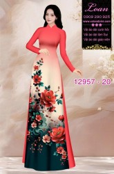 Vải áo dài hoa in 3D