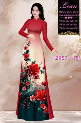 Vải áo dài hoa in 3D