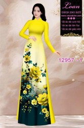 Vải áo dài hoa in 3D