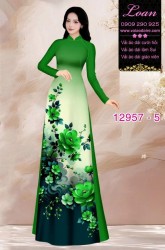 Vải áo dài hoa in 3D