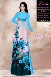 Vải áo dài hoa in 3D