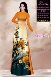 Vải áo dài hoa in 3D