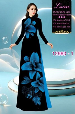 Vải áo dài in 2 da hoa 3D-DT 12960