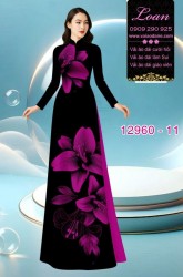 Vải áo dài in 2 da hoa 3D