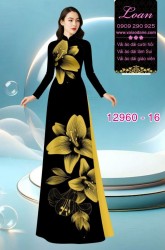 Vải áo dài in 2 da hoa 3D