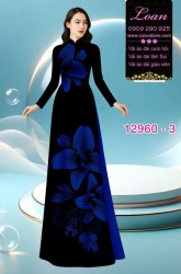 Vải áo dài in 2 da hoa 3D