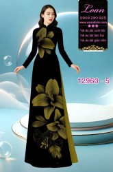 Vải áo dài in 2 da hoa 3D