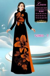 Vải áo dài in 2 da hoa 3D