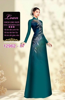 Vải áo dài hoa dây in 3D-12962
