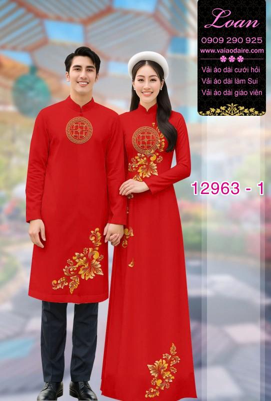 Vải áo dài cặp đôi nam - nữ